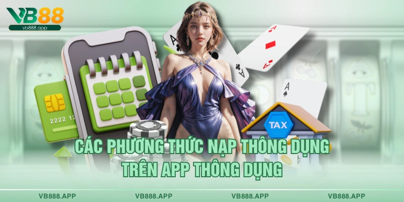 Các phương thức nạp thông dụng trên app thông dụng